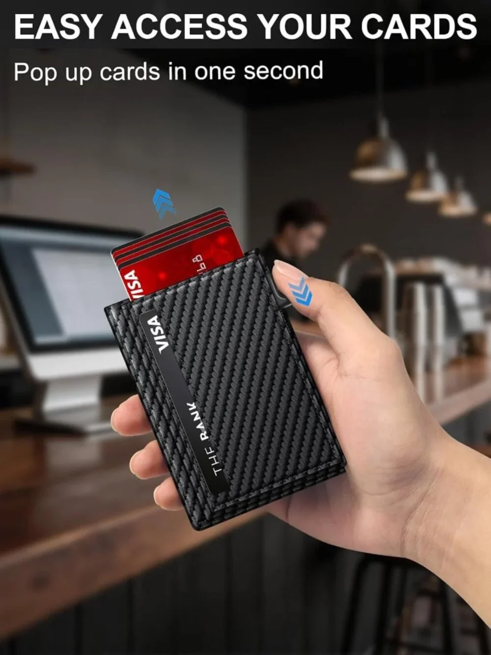 RFID Blocking Minimalist Wallet for Men | Slim Card Holder for 12-14 Cards